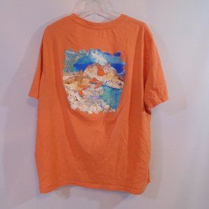 Guy Harvey Original Shirt Men XXL Orange Fishing Graphic Tee Crew Neck